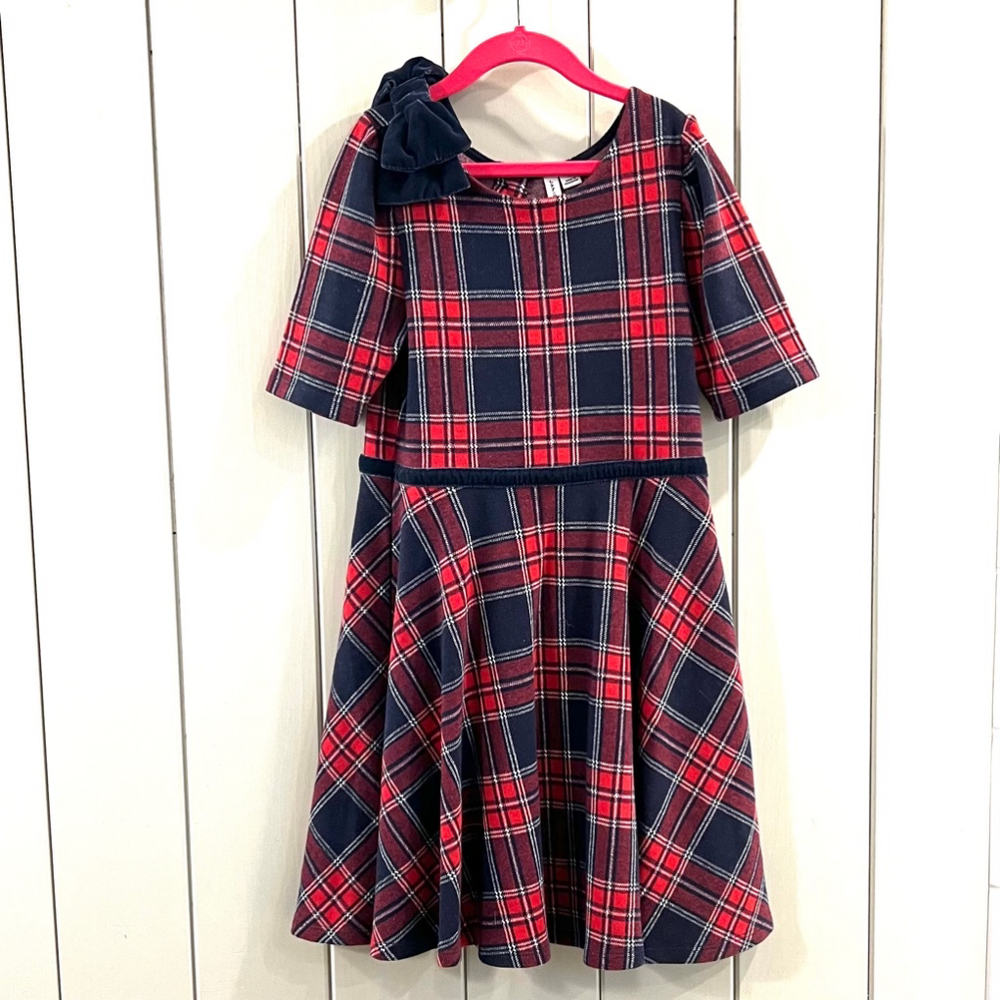 Plaid Red and Blue Kids Dress